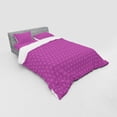 thumbnail image 3 of Ambesonne Floral Bedding Set 3 Pcs, Floral Lace Looking Triangle, Twin, Fuchsia and White, 3 of 3