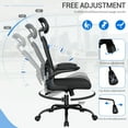 thumbnail image 4 of Furmax High Back Office Chair Ergonomic Mesh Desk Chair with Adjustable Lumber Support, Headrest and Flip up Armrest, Black, 4 of 6
