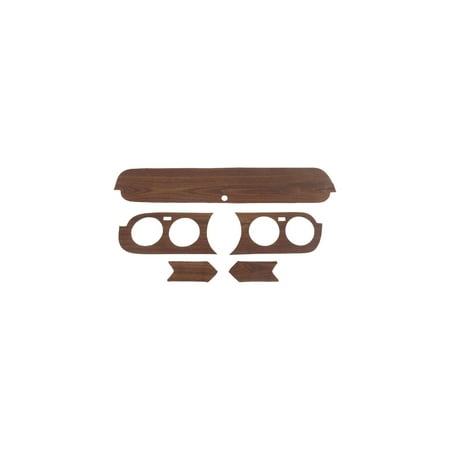 Dash Applique - MACs Auto Parts Premier Products 44-38565 Ford Mustang Vinyl Wood Grain Dash Applique Set - 5 Pieces - Pony Interior