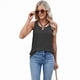 thumbnail image 2 of Chaleco Holgado de Corta con Cuello Redondo y Color Liso para Mujer, y Verano, Negro, Talla XXL, 2 of 10
