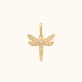 thumbnail image 4 of Anygolds 14K Real Solid Gold Dragonfly CZ Pendant Charm for Chain Necklace&nbsp;, 4 of 7