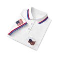 thumbnail image 3 of Hogleaql Men's Trendy 250th Anniversary Usa Polo Shirt Short Sleeve Collar 4th Of July Button Tops Independence Day Patriotic Casual Tunic Shirts Tops White M, 3 of 7