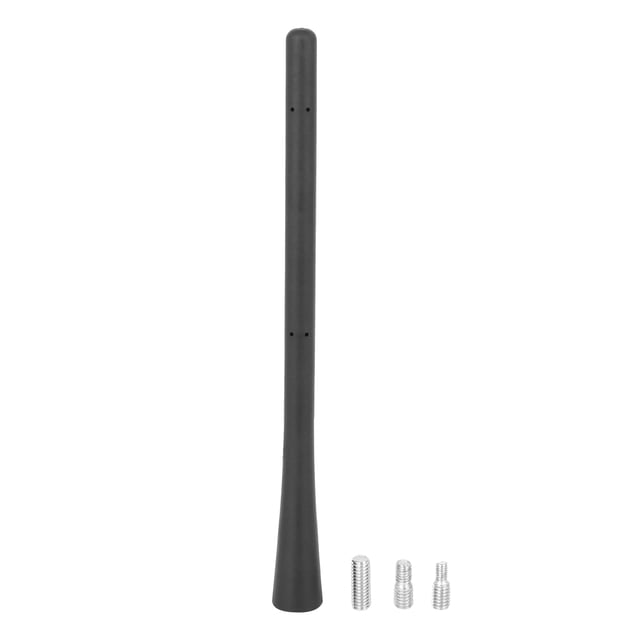 Unique Bargains Vehicle 7 Inches Short Roof Rod Antenna with M6 Screws Rubber - Black