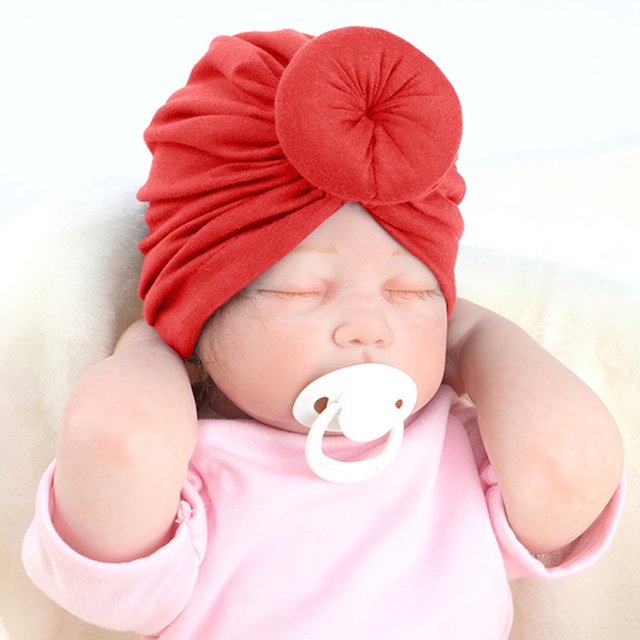 Gorro de estilo indio de 1 a 3 años para niñogorro turbante con nudo de Color purogorro suave de algodón para niño y niña Ehuebsd Para estrenar