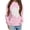 Pink, variant on Heart Print Girls Long Sleeve Autumn Winter Knit Sweater Pullover