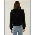 thumbnail image 5 of Plush Crop Jacket with Zipper Collar, 5 of 6
