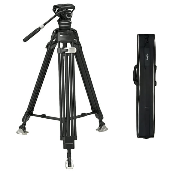 SmallRig Heavy-Duty Carbon Fiber Tripod System, 78"Video Tripod One-Step Locking
