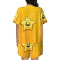 thumbnail image 6 of Fotbe Happy Cartoon Star Print Pajama Set for Women 2 Piece Loungewear Short Sleeve Tops and Shorts Set Soft Sleepwear-3X-Large, 6 of 7