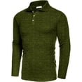 thumbnail image 3 of Sunloudy Men's Spring Autumn Casual Shirts Solid Color Long Sleeve Lapel Tops Button Shirts for Party, 3 of 7