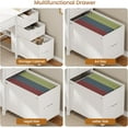 thumbnail image 6 of SEDETA Computer Desk with 5 Drawers and Bookshelf, Reversible Home Office Desk with Storage Shelves and File Drawer, Gaming Desk with LED Lights for Small Spaces, White, 6 of 15