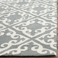 thumbnail image 3 of Safavieh Easy Care Jace Geometric Polyester Area Rug, Gray/Ivory, 6' x 6' Square, 3 of 11