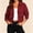 Wine, variant on Ynynloco Womens Cropped Jacket Button Down Lightweight Oversized Utility Safari Anorak Coat with Pockets