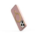 thumbnail image 3 of For Apple iPhone 14 Plus (6.7") Ultimate PU Leather Hybrid with MagSafe Compatible Bumper Gold Frame Protection Cover ,Xpm Phone Case [ Pink ], 3 of 6