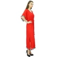 thumbnail image 5 of Bimba Women's Rayon Long Kaftan Dress With Pom Pom Designer Chic Maxi Caftan, 5 of 9