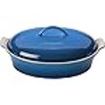 thumbnail image 3 of Le Creuset Stoneware Heritage Covered Oval Casserole, 4 qt. (14"), Marseille, 3 of 3
