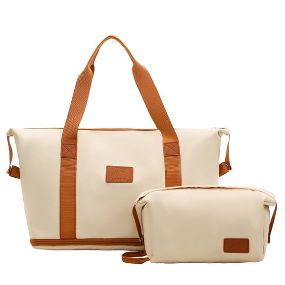 2Pcs Multifunctional Travel Duffel Women Weekend Tote Bag Expandable Luggage Handbag Trip Carry On Pack Sports Gym Crossbody Bags