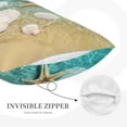 thumbnail image 5 of Balery Starfish And Seashell On The Summer Beach Pillow Covers,Bed Pilowcases,Reversible Plush Throw Pillow Covers End Pillow Encasement,Pillow Case - 14"X20", 5 of 9