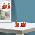 thumbnail image 4 of GOOHOCHY 2 adornos navideños decorativos de resina de alce de Papá Noel, 4 of 8