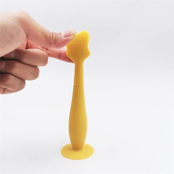 Baby Silicone Nappy Rash Applicator Spatula with Suction Cup Soft Brush for Bottom Care
