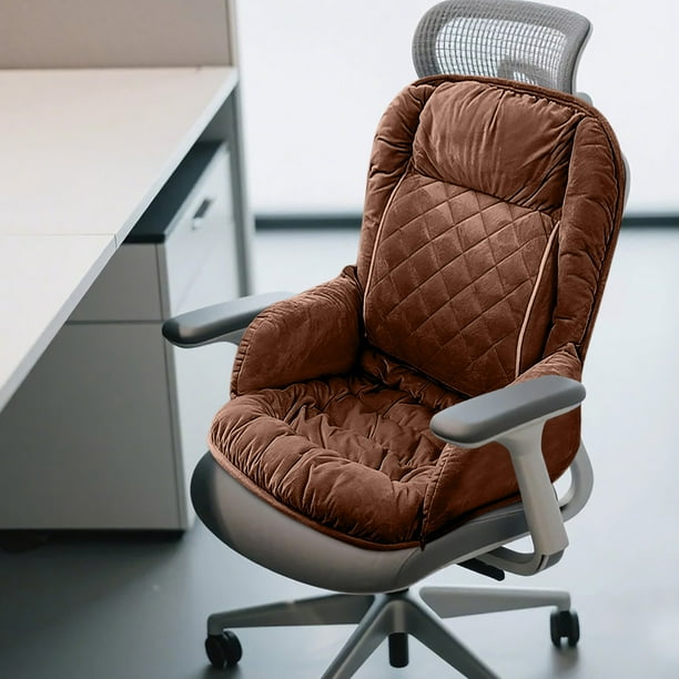 Cojín de invierno Cojín integrado para sentarse en la oficina durante largos períodos de tiempo Cojín de asiento cálido y acogedor Protección de cintura Cojín de pedos cálido Cojín de asiento