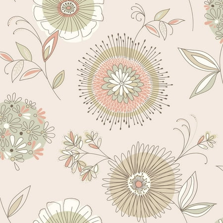 Beacon House Maisie Beige Floral Burst Wallpaper