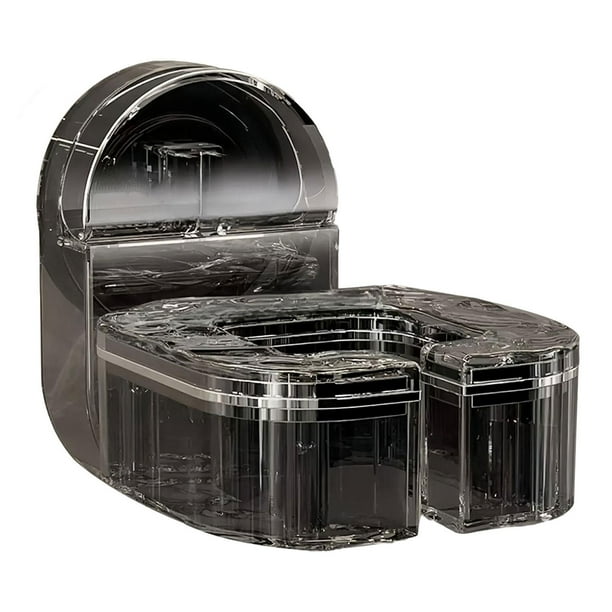 Soporte para secador de pelo, soporte para secador de pelo, soporte de pared giratorio de 360 grados para secador de pelo, Negro claro