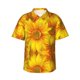 thumbnail image 1 of Balery 3D Sunflowers Camisas hawaianas de manga corta para hombre, camisas playeras de corte holgado, camisas de vacaciones con botones,Small, 1 of 7