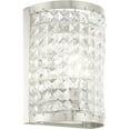 thumbnail image 4 of 6 inch 1 Light Brushed Nickel Wall Sconce with Clear Crystals Shade, 4 of 6