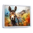 thumbnail image 2 of Designart "Patchwork Pastures of Donkey I" Animals Framed Wall Art - Modern Farmhouse Brown Donkey Hallway Framed Wall Art Decor, 2 of 6