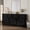 Black-B, variant on Meteorleg 6 Drawer Dresser 52" Tall for Bedroom, Wood 6 Chest Drawers, Storage for Clothes, Narrow Large Drawers, Taupe Vintage, for Living Room, Bedroom, Hallway,Grey