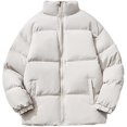 thumbnail image 1 of LinYooLi Veste Légère pour Femmes à Manches Longues Col Montant Fermeture Éclair Complète pour l'Hiver, 1 of 3