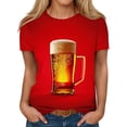 thumbnail image 1 of PEZHADA T-Shirts pour Femmes Mode T-Shirts Imprimés Manches Courtes Blouse Col Rond T-Shirt Décontracté Hauts T-Shirts Manches Courtes, 1 of 9