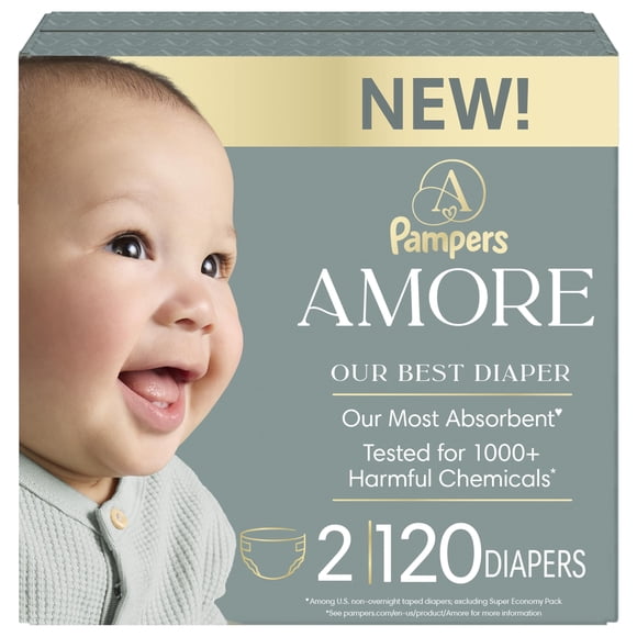 Pañales Pampers Amore Talla 2 Hipoalergénicos 120 unidades