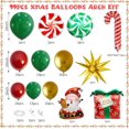 thumbnail image 2 of Kit de Guirlande d'Arche de Ballons de Noël, 99 Ballons de Luxe Xmas Rouge Vert Or, Ballons Canne à Sucre, Ballons Explosion Étoile, 2 of 5