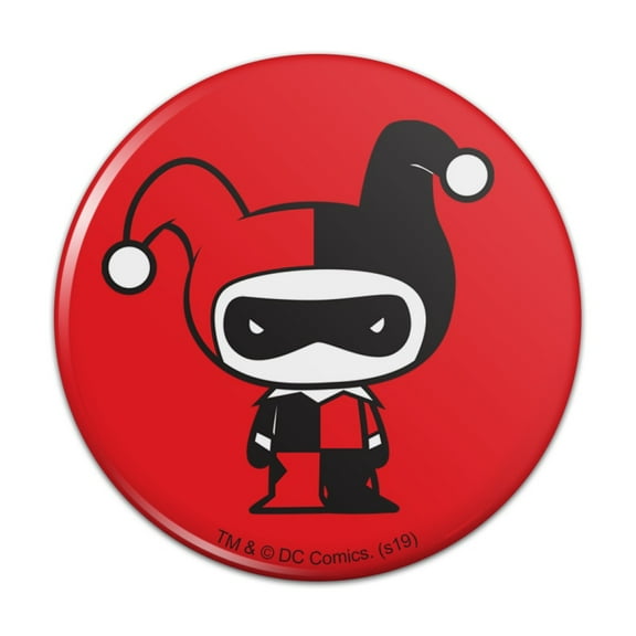 Harley Quinn Cute Chibi Character Kitchen Refrigerator Locker Button Magnet