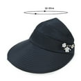 thumbnail image 6 of Mightlink Women Cap Leaf Print Flower Decoration Sun Protection Good-looking Women Sun Hat for Running, 6 of 7