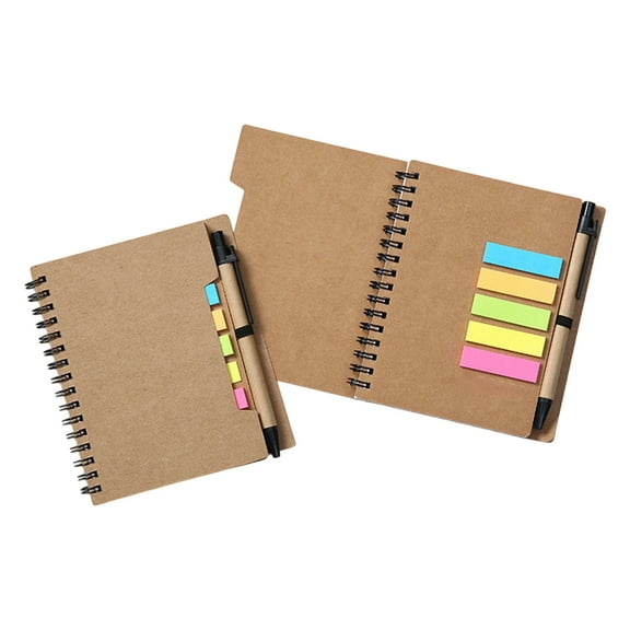 YIMWNYI Notebook With Pen Attached, Memo Notepad, Office Supplies, Writing Pad, Sticky Notes, Notetaking Essentials, Home Office Journal