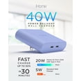 thumbnail image 3 of Cargador USB-C iHome Multiport 40W AC Pro de 2 puertos Flat Block, 3 of 7