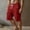 Red, variant on Viadha Mens Summer Linen Shorts Solid Casual Summer Shorts Elastic Waist Drawstring 5 Inch Side Split Hem Beach Gym Shorts with Pockets