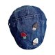 thumbnail image 1 of Gorra plana de mezclilla con setas bordadas para hombre y mujer, 1 of 2