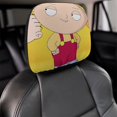thumbnail image 4 of Family Guy Stewie Car Headrest Cover 2 Pcs Vehicles Seat Pillow Cover Protector Accessories Decor Auto Front/Rear Seats Head Rest Cover 2 Pcs Universal Fit Most Cars Sedan SUV Van, 4 of 7
