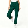 thumbnail image 7 of Mifsaly High Waisted Scrub Pants for Women Elastic Waist Work Trousers Comfortable Flattering Stretchy Doctors Nurse Workwear with Multi Pockets Army Green,S, 7 of 7
