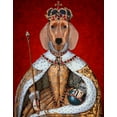 thumbnail image 2 of Fab Funky 20x24 Gold Ornate Wood Framed with Double Matting Museum Art Print Titled - Dachshund Queen, 2 of 4