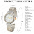 thumbnail image 2 of Blekon Collections Women's Quartz Analog Multistyle Designed Cuff Bangle Wristwatch - Ladies Wrist Watch for Everyday Use - Can Fit Wrist Sizes 7-8 inches, 2 of 6