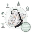 thumbnail image 4 of Beavtaens 3-in-1 Baby Car Seat Cover, Winter Infant Carseat Canopy, Soft & Breathable, White, 4 of 7