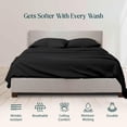 thumbnail image 2 of Pure 1000 Thread Count PIMA Cotton- Sateen Weave 4-Piece Twin(39"X75") Black, Single Ply Yarns, Sateen Weave, Fits Mattress 18"inch Deep Pocket, 2 of 3