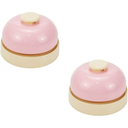 Mini Service Bell Call Bell Ringing Desk Bell Bellhop for Restaurants Schools Hotels Counter Bar Warehouses Home-2pcs(Pink)