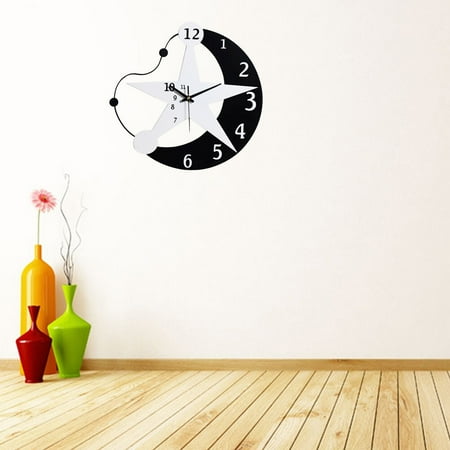 MLINS Silent Wall Clock with Design for Home Use in Multi Color, Easy to Install, Metal Material, 40 Size