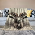thumbnail image 2 of Orinice Whimsical Surreal Animal Warm Lightweight Blanket Soft Fleece Blankets Throw Blanket Living Rooms Sofa Decor Cow Gifts All Seasons Flannel Material Blanket 50x60in, 2 of 6