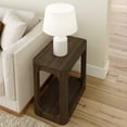thumbnail image 5 of Plank+Beam Rectangular Side Table with Shelf, Slim Side Table for Living Room, Walnut, 5 of 7